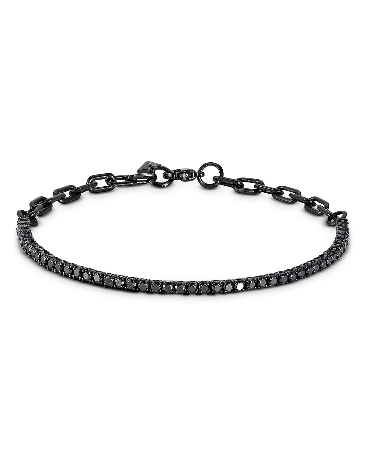 Walters Faith 18K Black Gold Black Diamond Tennis Bracelet