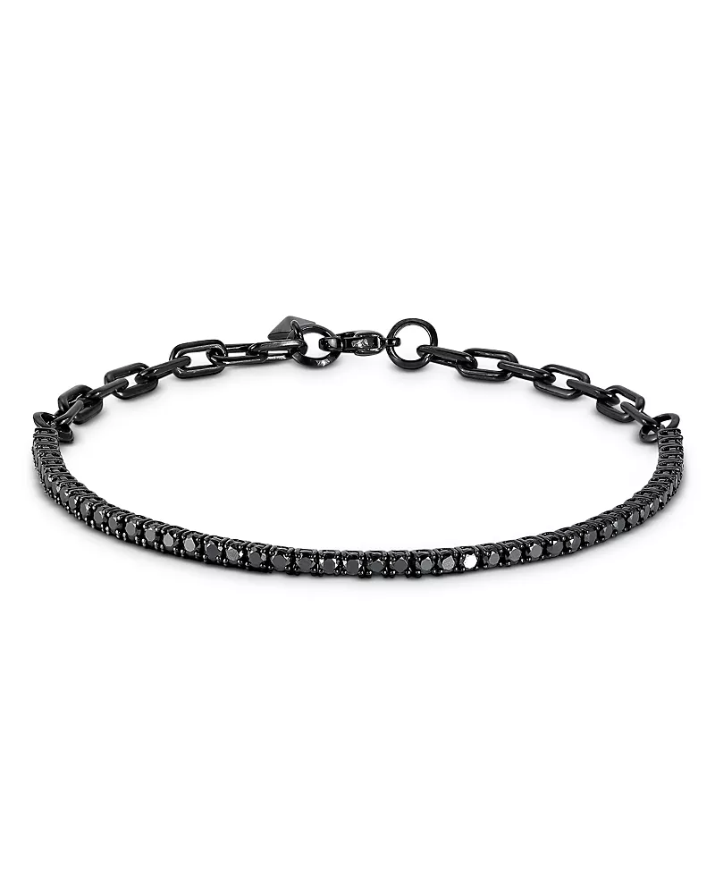 Walters Faith 18K Black Gold Black Diamond Tennis Bracelet