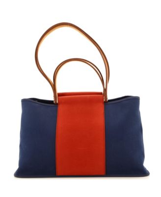 Pre-Owned HERMÈS - 39 Cabag Elan Toile and Leather