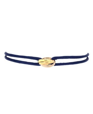 Pre-Owned Cartier Trinity On Cord Bracelet Silk Cord with 18K Tricolor Gold