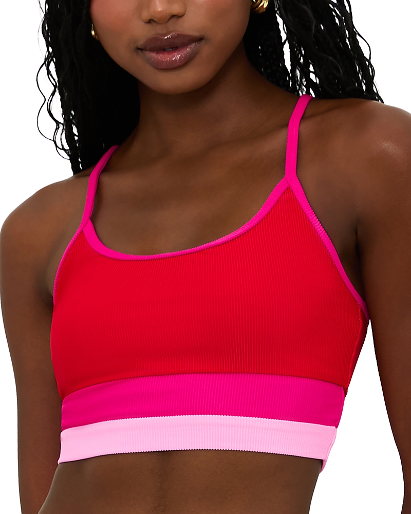 Beach Riot Eva Colorblock Bikini Top In Gumdrop Colorblock