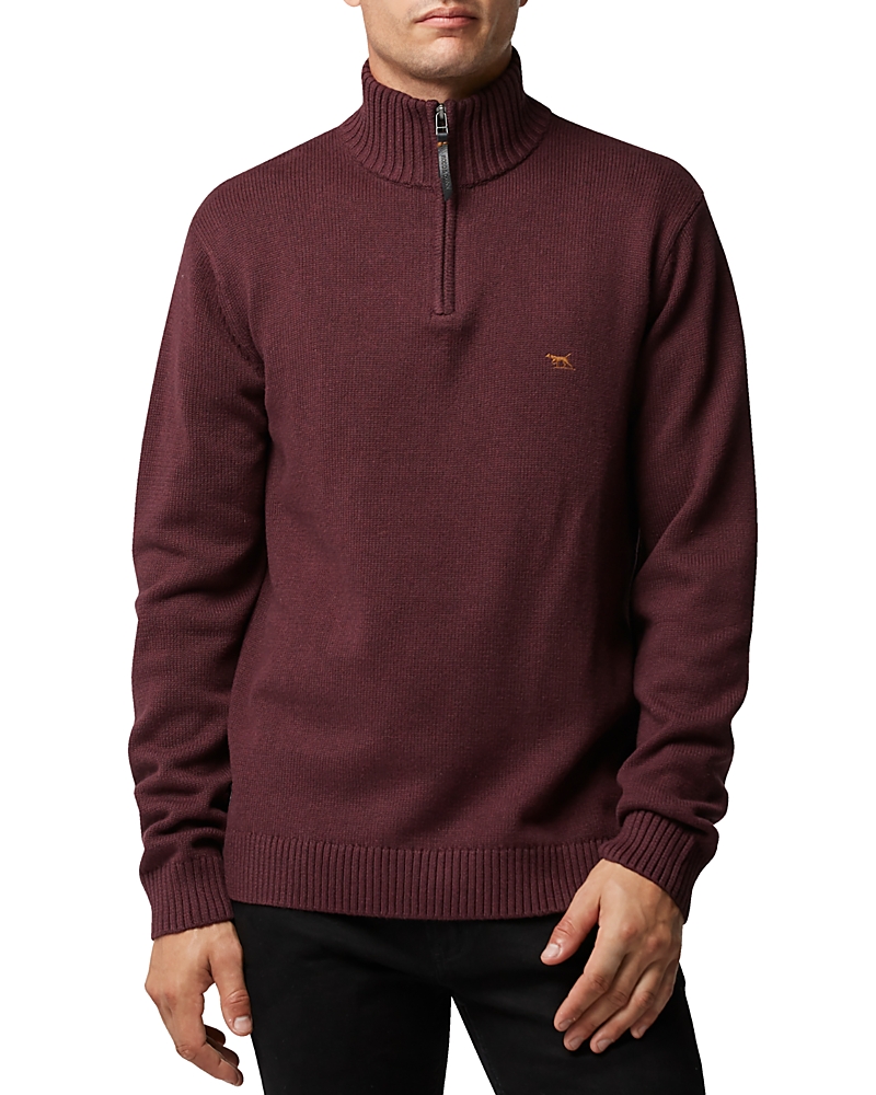 Rodd & Gunn Rodd And Gunn Merrick Bay Quarter-zip Sweater In Port