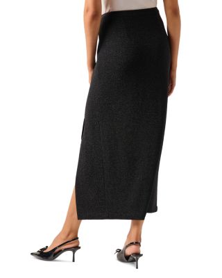 Metallic Knit Maxi Skirt