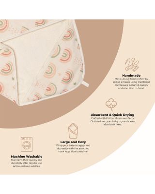 Parker Baby Rainbow Hooded Towel - Ages 0-3