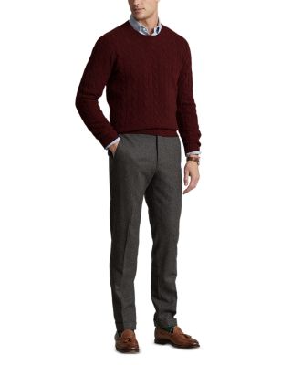 Cashmere Cable Knit Crewneck Sweater