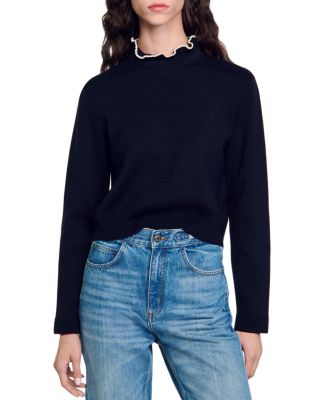 Sandro - Francoise Ruffle Neck Sweater