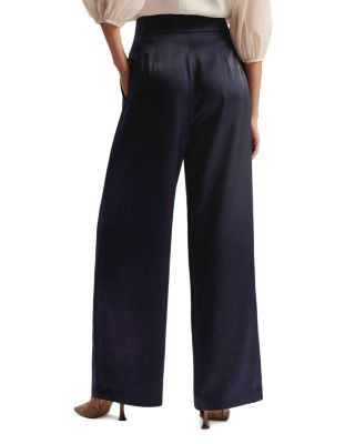 Teerut Satin Tailored Wide Floor Length Trousers