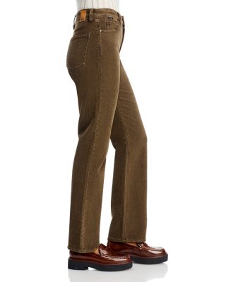 Parkway High Rise Straight Leg Jeans in Marshland Green