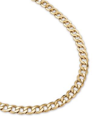 Polished Curb Link Chain Necklace in 14K Yellow Gold, 20"