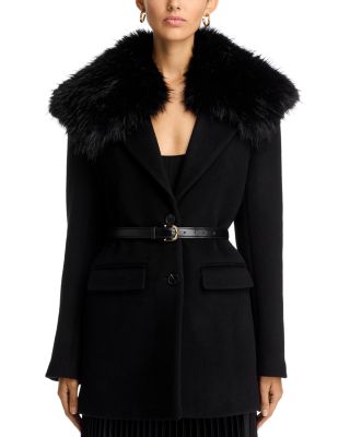 Faux Fur Collar Coat