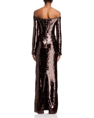 Sequin Off The Shoulder Gown