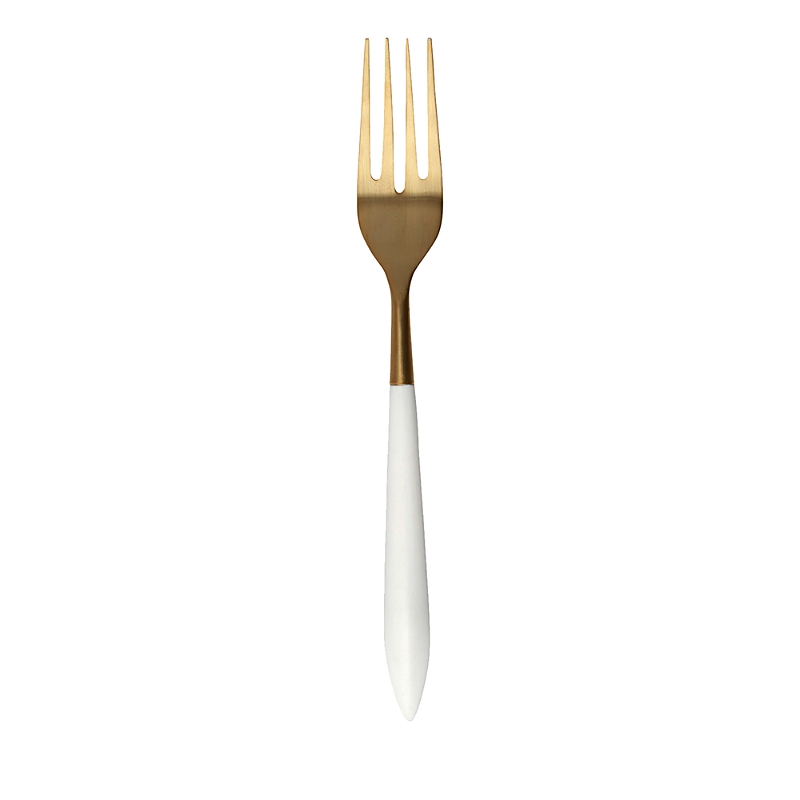 Vietri Ares Oro And White Serving Fork In Gold
