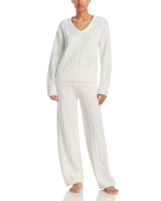 PJ Salvage - Chenille Cable Knit Sweater & Pants Pajama Set