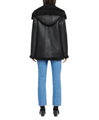 Martina Shearling Moto Coat
