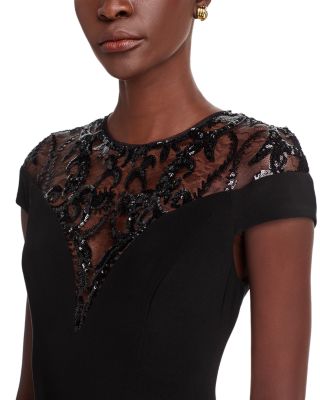 Embellished Illusion-Yoke Gown