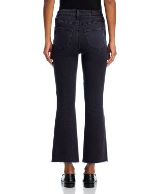 Claudine High Rise Ankle Flare Jeans in Black Lotus