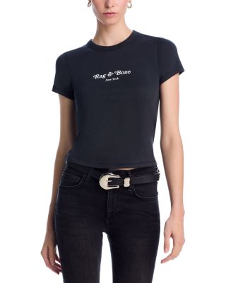 rag & bone - Mini Script Crewneck Tee