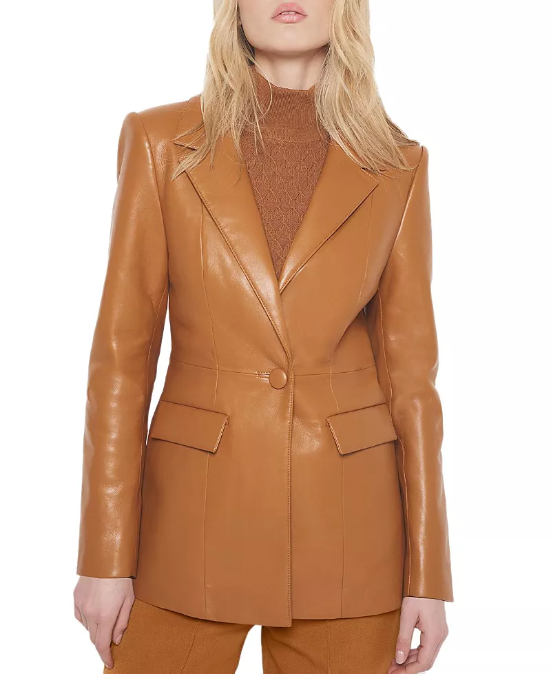 As by Df Finn Recycled Leather Blazer
