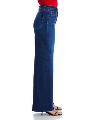 The Mia Petite High Rise Wide Leg Stretch Jeans in Exhale