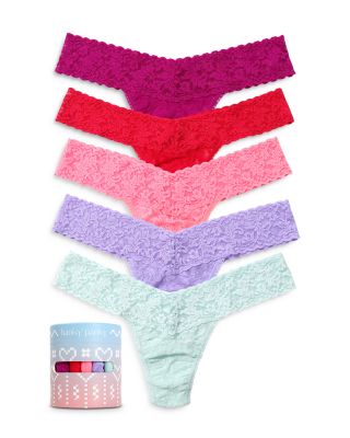 Hanky Panky Signature Lace Low Rise Thongs, Set of 5