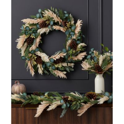 Eucalyptus and Pampas 6' Garland