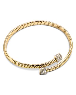 Baublebar Autumn Pave Coiled Bypass Bangle Bracelet in Gold Tone