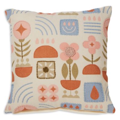 Scandi Fun Embroidered Print Decorative Pillow, 20&amp;quot; x 20&amp;quot;