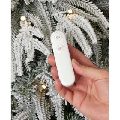 Flocked Winter Fir 6.5' Tree with Warm White LED Lights