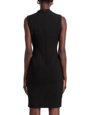 Tonya Pleated Sleeveless V Neck Sheath Dress - Exclusive