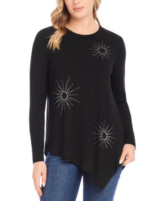 Karen Kane Embellished Asymmetric Top