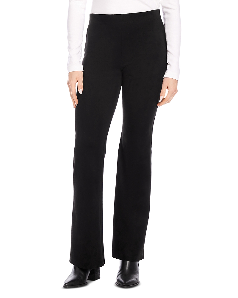 Karen Kane Patch Pocket Wide Leg Linen Pants In Black