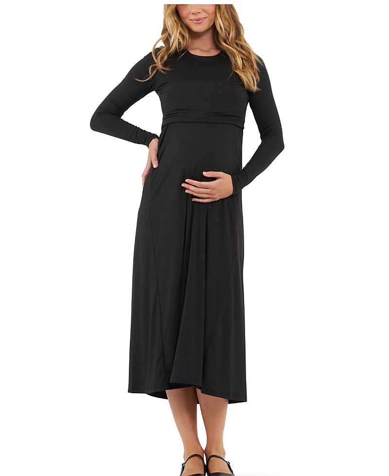 RIPE MATERNITY LUXE KNIT A-LINE NURSING DRESS