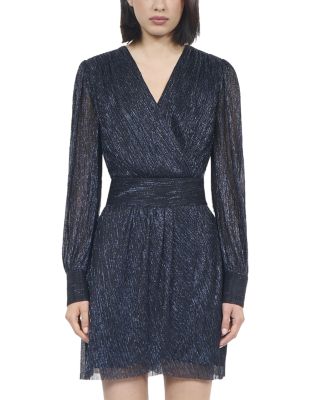 The Kooples Metallic Tulip Skirt Mini Dress