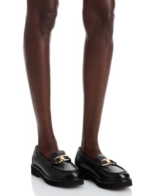 FERRAGAMO Women's Maryan Gancini Lug Sole Loafers