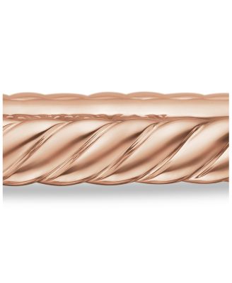 Sculpted Cable Bangle Bracelet in 18K Rose Gold