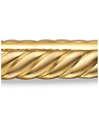 Sculpted Cable Bangle Bracelet in 18K Yellow Gold, 4.6mm