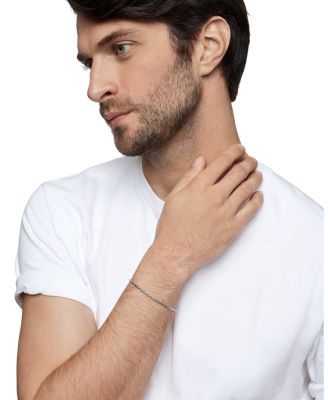 Men's Box Chain Bracelet in Sterling Silver, 2.7mm