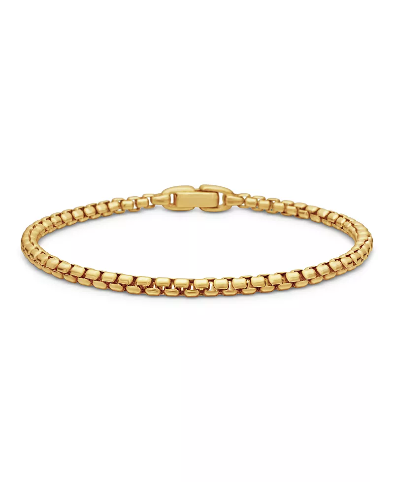 David Yurman Men's 18K Gold Chain Box Chain Flex Bracelet