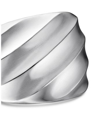 Sterling Silver Cable Edge Saddle Ring 