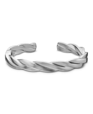 Men's Sterling Silver DY Helios Twisted Cuff Bangle Bracelet