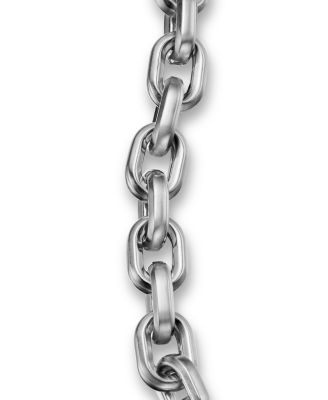 Men's Deco Chain Link Bracelet in Sterling Silver, 6.5mm