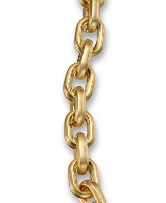 Men's Deco Chain Link Bracelet in 18K Yellow Gold, 6.5mm