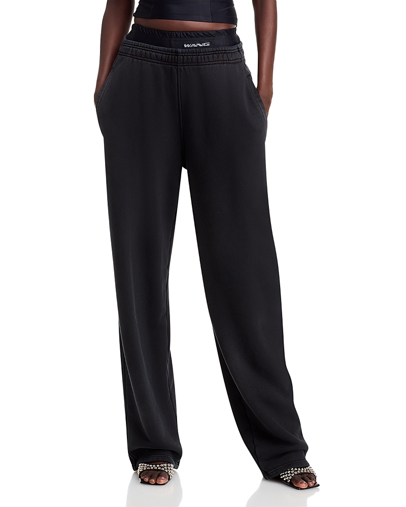Alexander Wang T Alexanderwang. T Pre-styled Bike Short Sweatpants In Washed Black