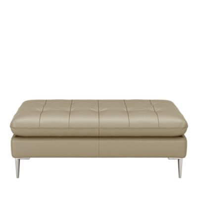 Corisca Leather Ottoman