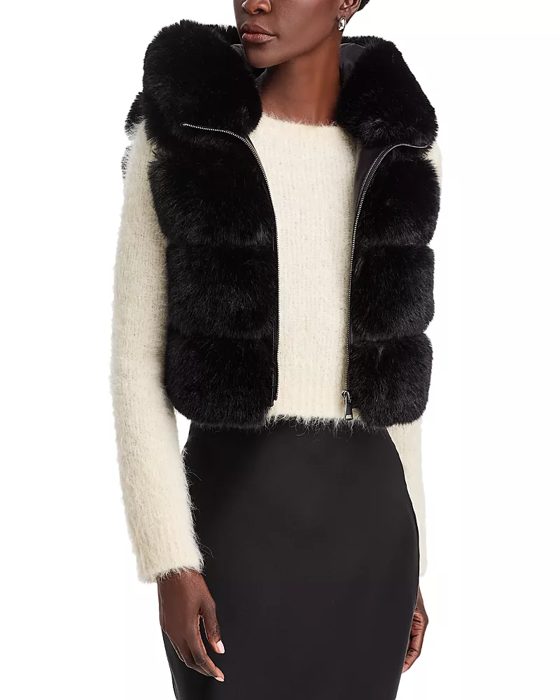 Adrienne Landau The Landau Faux Fur Vest