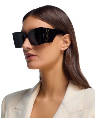 SAINT LAURENT Blaze Monogram Cat Eye Sunglasses, 54mm