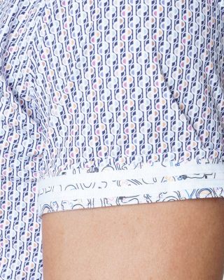 Moyer Nylon Stretch Printed Tailored Fit Button Down Shirt