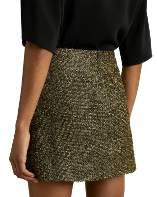REISS Elilah Metallic Tweed Mini Skirt | Bloomingdale's