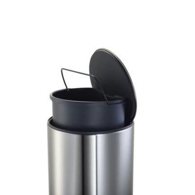Arc 10 Liter Slimline Pedal Trash Can With Liner Pocket