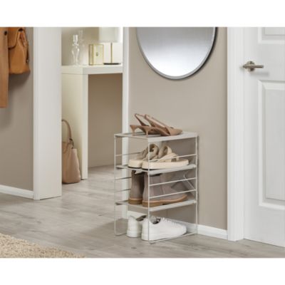 Level Adjustable Shoe Rack, Stores 4 Pairs